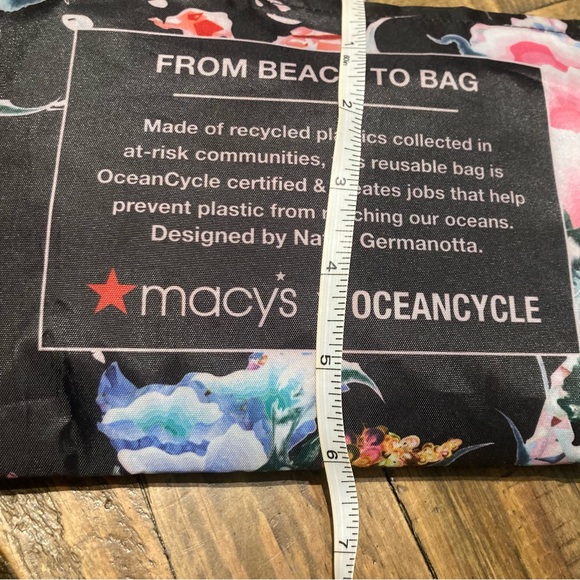 MACYS OCEANCYCLE BEACH TO BAG REUSABLE FOLDABLE TOTE BAG NEW - Picture 10 of 13